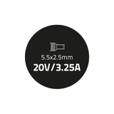 Qoltec 50014.65W strømadapter og vekselret Indendørs Sort