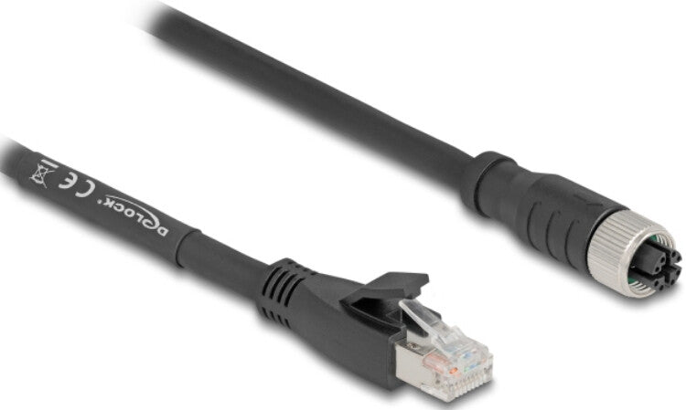 DeLOCK 80589 netværkskabel Sort 1 m Cat5e S/FTP (S-STP)