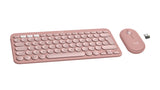 Logitech 920-012205 tastatur Mus inkluderet Universel RF trådløs + Bluetooth QWERTZ Tysk Lyserød