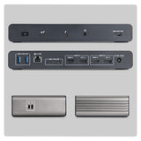 StarTech.com 206UE-TB5USB4DOCK dockingstation Ledningsført Thunderbolt 5 Sort, Grå