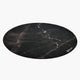 Arozzi Zona Round Floor Pad Sort, Marmor farve Mikrofiber, Gummi