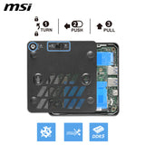 MSI Cubi NUC AI+ 3MG-005BEU USFF Sort 322 Intel® SoC FCBGA2540 4,4 GHz Indbyggede højttaler(e)
