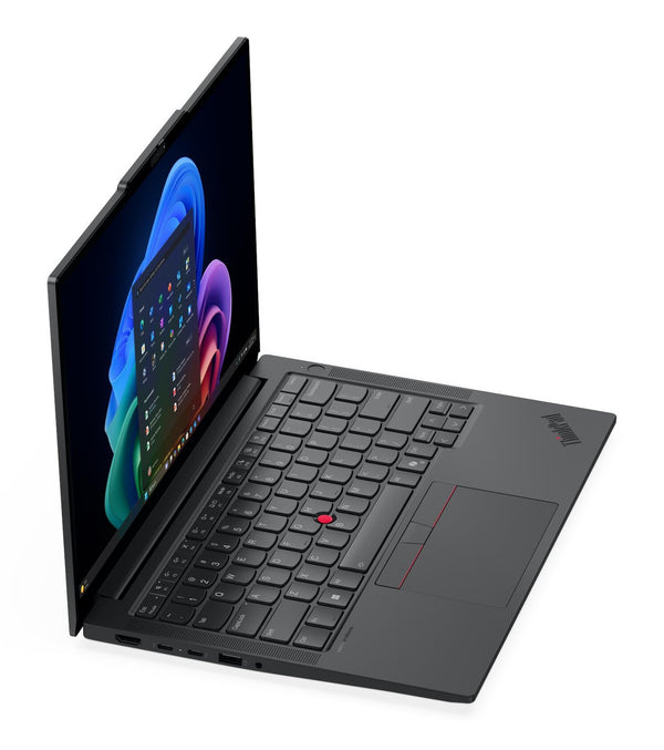 Lenovo ThinkPad E14 Gen 8 (Intel) Copilot+ PC Intel Core Ultra 7 355 Laptop 35,6 cm (14") WUXGA 32 GB DDR5-SDRAM 1 TB SSD Wi-Fi 7 (802.11be) Windows 11 Pro Tysk Sort