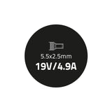 Qoltec 50075.90W strømadapter og vekselret Indendørs Sort