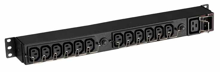 Eaton EFLX12I strømforsyningsenhed (PDU) 13 AC stikkontakt(er) 1U Sort