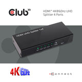CLUB3D HDMI 2.0 UHD Splitter 4 Ports