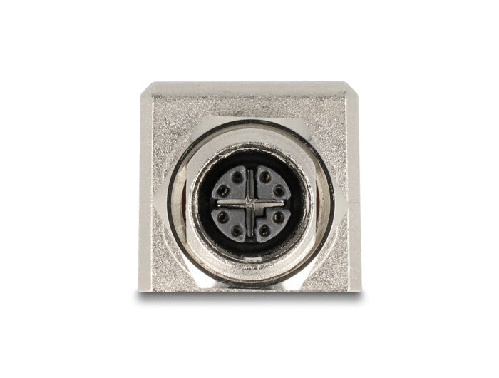 DeLOCK 60087 kabel kønsskifter M12 RJ45 Sort, Metallic