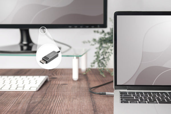 Digitus DB-300334-010-S videokabel adapter 1 m USB Type-C DisplayPort Sort