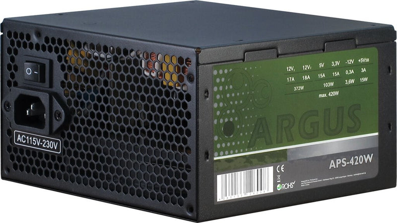 Inter-Tech Argus APS enhed til strømforsyning 420 W 20+4 pin ATX ATX Sort
