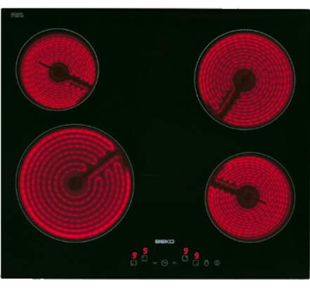 Beko HIC64401 kogeplade Sort Indbygget 58 cm Keramisk 4 zone(s)