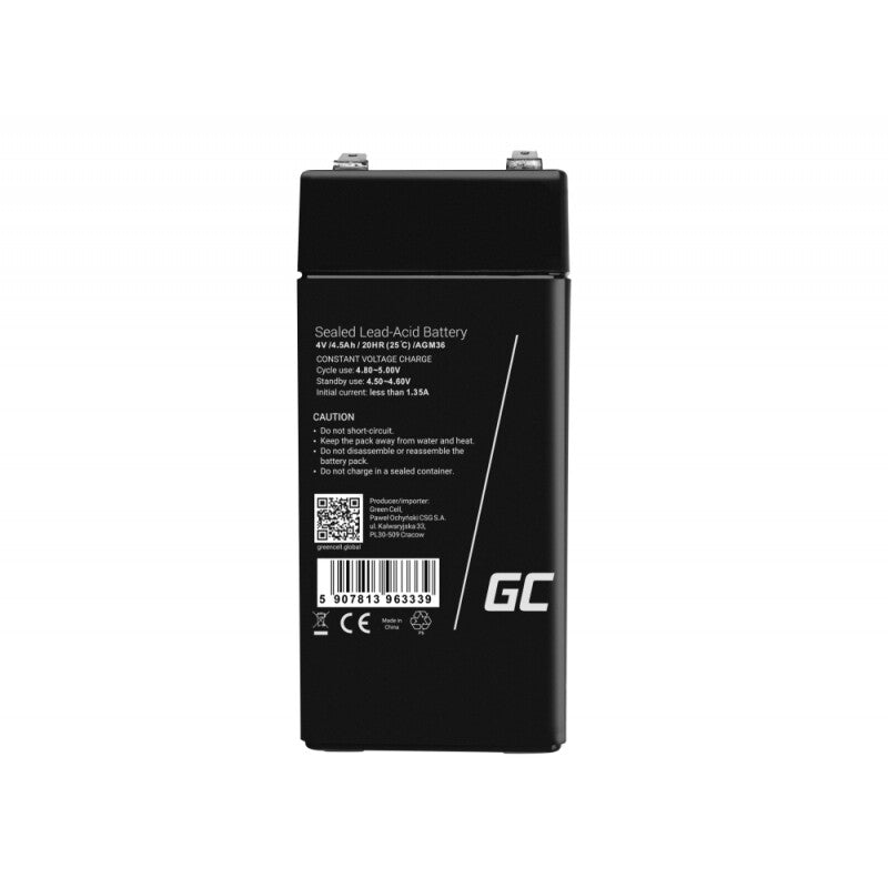 Green Cell AGM36 UPS batteri VRLA AGM 4 V 4,5 At