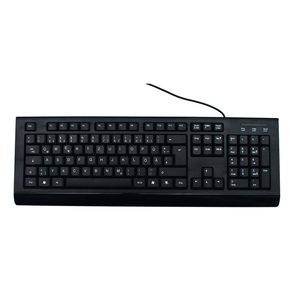 MediaRange MROS101 tastatur Kontor USB QWERTZ Tysk Sort