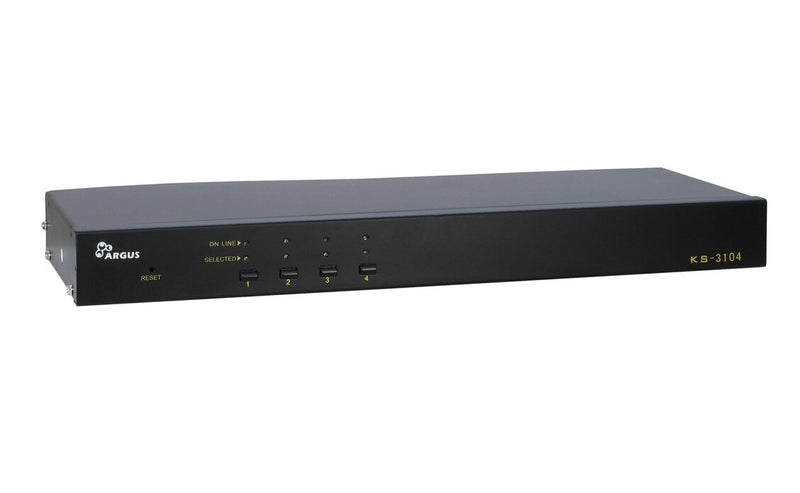 Inter-Tech KVM KS-3104 KVM Switch Stativ-montering Sort