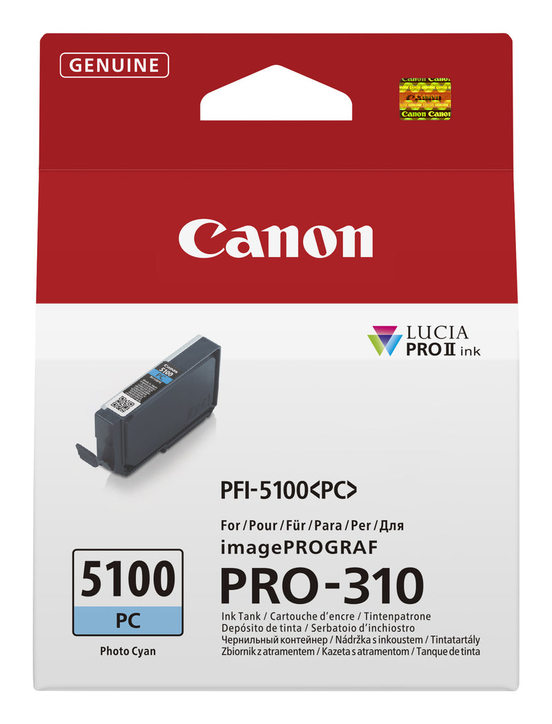 Canon PFI-5100 PC blækpatron 1 stk Original Foto cyan