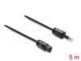 DeLOCK 90922 lydkabel 5 m Toslink Mini-TOSLINK Sort