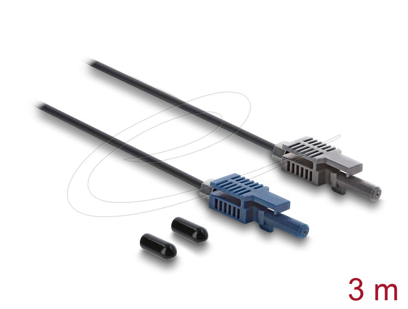 DeLOCK 91022 fiber adapter 1 stk Sort, Grå