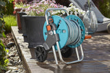 Gardena 18500-20 haveslangespole kurv hjul Sort, Blå, Rustfrit stål