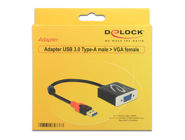 DeLOCK 62738 videokabel adapter 0,2 m VGA (D-Sub) Sort