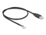 DeLOCK 12109 USB-kabel USB 2.0 0,6 m USB A 5-pin terminal block Sort