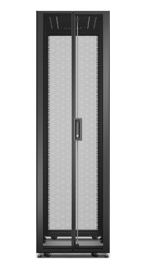 APC EASY RACK 600MM/42U/800MM WITH ROOF SIDE PANEL CASTORS FEET AND 4 BRACKETS NO BOTTOM BLACK Fritstående reol Sort