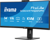 iiyama ProLite XCB3497WQSNPH-B1 computerskærm 86,4 cm (34") 3440 x 1440 pixel UltraWide Quad HD LED Sort