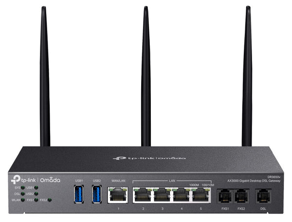 TP-Link Omada DR3220v-4G trådløs router Gigabit Ethernet Dual-band (2,4 GHz / 5 GHz) Sort
