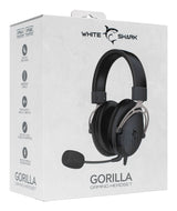 White Shark GORILLA Headset Ledningsført Spil Grå, Sort