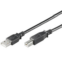 Goobay 0.25m USB 2.0 A/B USB-kabel 0,25 m USB A USB B 0,48 Gbit/sek. Sort