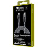 Sandberg 441-67 USB-kabel USB 2.0 200 m USB C 100 W Sort, Hvid