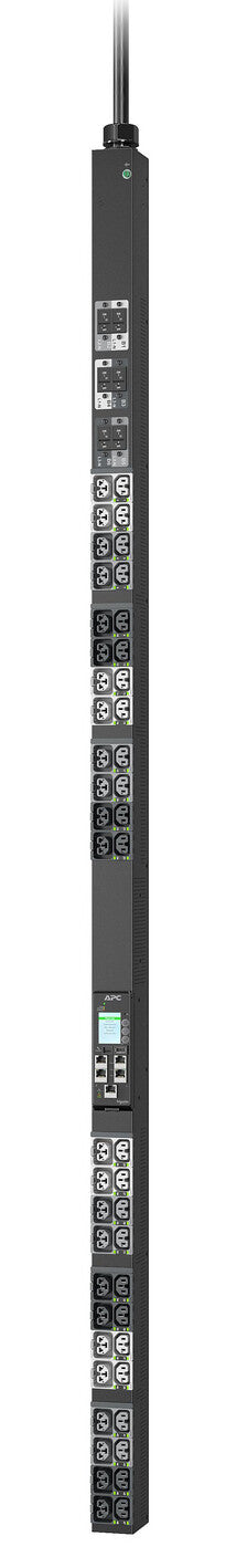 APC NetShelter Rack PDU Advanced Gen 2, Metered Outlet, 3Phase, 22.1kW 400V 32A or 17.3kW 415V 30A, 530P6, 48 Outlet strømforsyningsenhed (PDU) 42 AC stikkontakt(er) 0U Sort