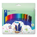 Staedtler 323 C20 fineliner Sort, Blå, Brun, Blå, Mørkegrå, Lyseblå, Grøn, Lyse Blå, Lysegrøn, Lys grå, Violet, Orange, Lyserød, Rød, Violet, Gul