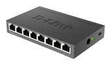D-Link DGS-108 Ikke administreret L2 Gigabit Ethernet (10/100/1000) Sort