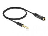 DeLOCK 66074 lydkabel 0,5 m 3.5mm Sort, Sølv