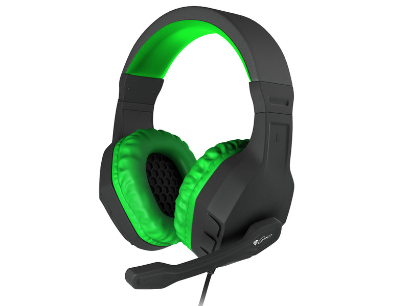 GENESIS Argon 200 Headset Ledningsført Spil Sort, Grøn