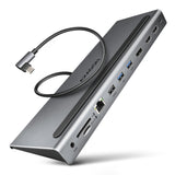 Axagon HMC-4KX3 dockingstation Ledningsført USB 3.2 Gen 1 (3.1 Gen 1) Type-C Grå