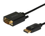 Savio Cl-203 1,8 m DisplayPort VGA (D-Sub) Sort