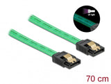 DeLOCK 82112 SATA-kabel 0,7 m SATA 7-pin Grøn