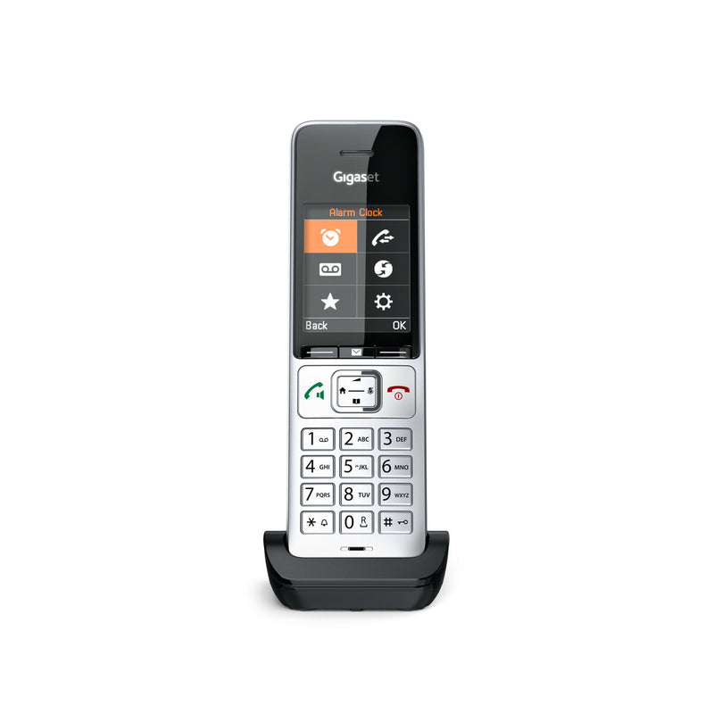 Gigaset COMFORT 500HX Analog/DECT-telefon Nummervisning Sort, Sølv