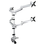 StarTech.com ARMQUADPS skærmbeslag og -stativer 68,6 cm (27") Skrivebord Sølv