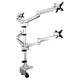 StarTech.com ARMQUADPS skærmbeslag og -stativer 68,6 cm (27") Skrivebord Sølv