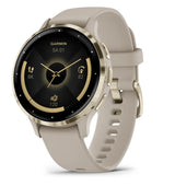 Garmin Venu 3S 3,05 cm (1.2") AMOLED 41 mm Digital 390 x 390 pixel Berøringsskærm Guld, Grå Wi-Fi GPS (satellit)