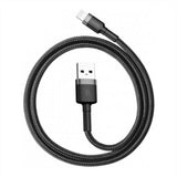 Baseus CALKLF-CG1 Lightning kabel 2 m Grå, Sort