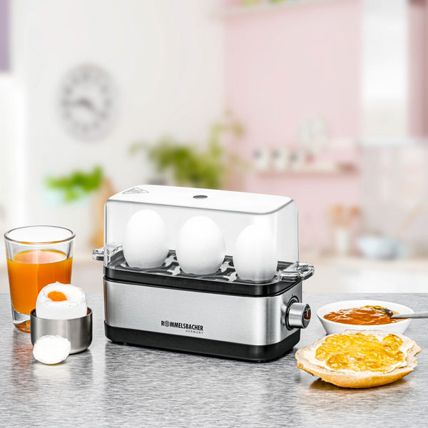 Rommelsbacher ER 300 æggekoger 3 æg 300 W Rustfrit stål, Transparent