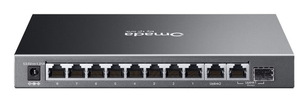 TP-Link Omada ES210GP netværksswitch Administreret L2 Gigabit Ethernet (10/100/1000) Strøm over Ethernet (PoE) DIN rail Sort