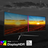 MSI MPG 491CQPDE QD-OLED computerskærm 124,5 cm (49") 5120 x 1440 pixel Dual QHD Sort