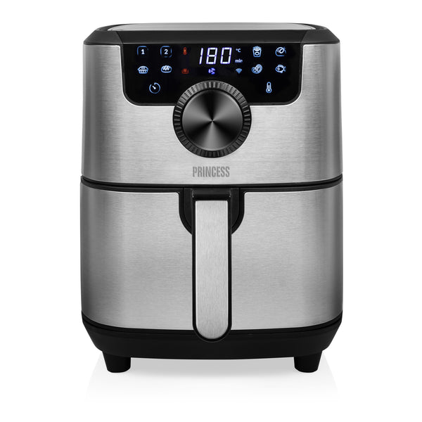 Princess 182037 Enkelt 4,5 L Enkeltstående 1500 W Varmluftsteger Sølv