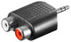 Goobay 11604 kabel kønsskifter 3.5 mm 2x RCA Sort