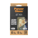 PanzerGlass ® EyeCARE™ Skærmbeskyttelse iPhone 15 | Ultra-Wide Fit m. EasyAligner