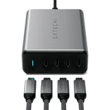 Satechi ST-UC165GM-EU oplader til mobil enhed Universel Sort, Grå Vekselstrøm Hurtig opladning Indendørs