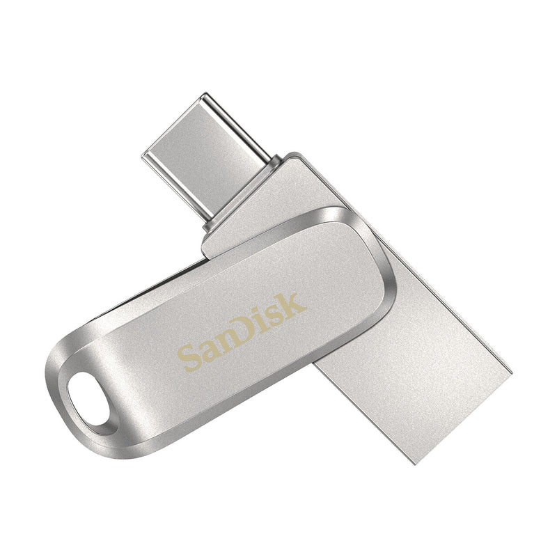 SanDisk Ultra Dual Drive Luxe USB-nøgle 256 GB USB Type-A / USB Type-C 3.2 Gen 1 (3.1 Gen 1) Rustfrit stål